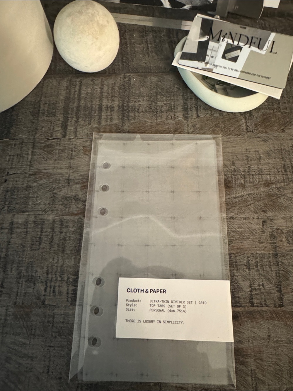 🏷️ NWT Cloth & Paper Divider Set | Personal Size